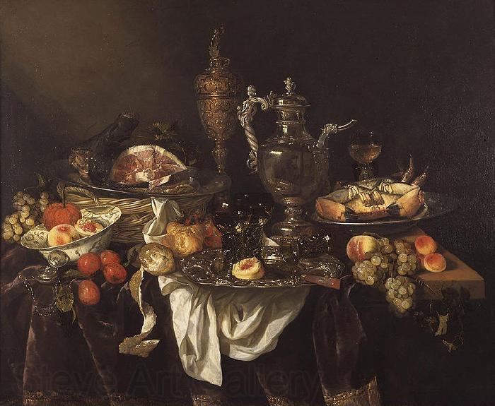 Abraham van Beijeren Banquet still life Norge oil painting art